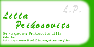 lilla prikosovits business card